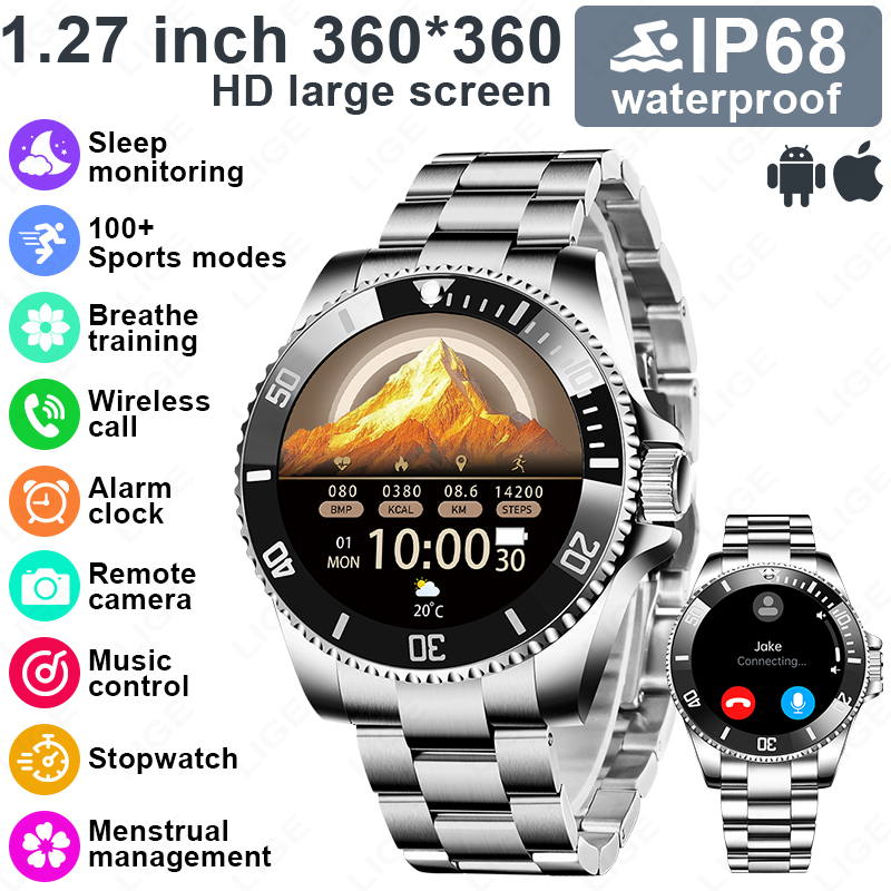 Korean Men Lifestyle - Reloj inteligente LIGE de nuevo estilo