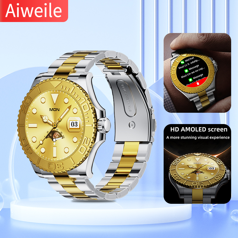 Korean Men Lifestyle - Aiweile-reloj inteligente AW46 para hombre, nuevo