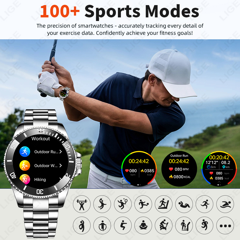 Reloj inteligente LIGE de nuev - Korean Men Lifestyle reseña y precio