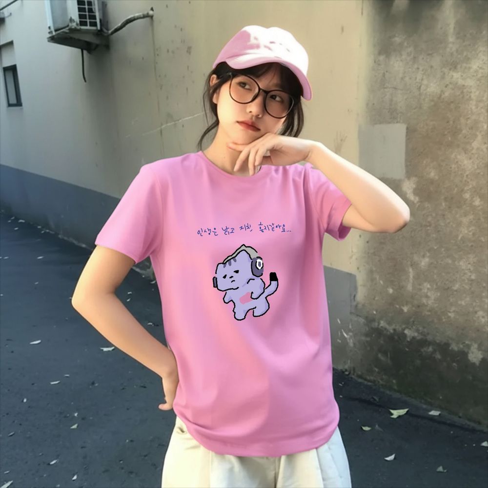 Camiseta con estampado de text - Korean Lifestyle & Kids Boutique Photos reseña y precio