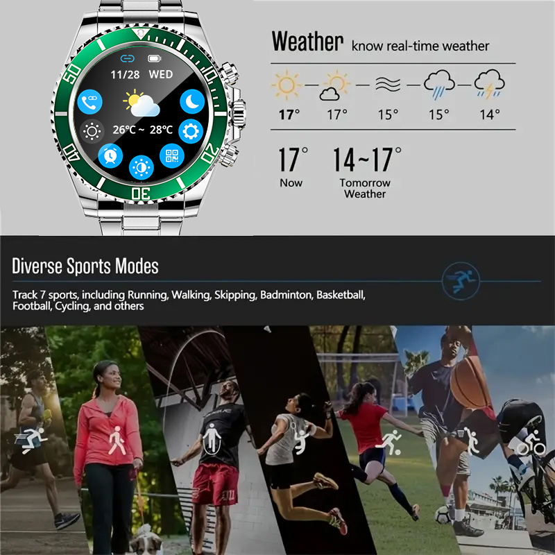 Aiweile-reloj inteligente AW12 - Korean Men Lifestyle reseña y precio