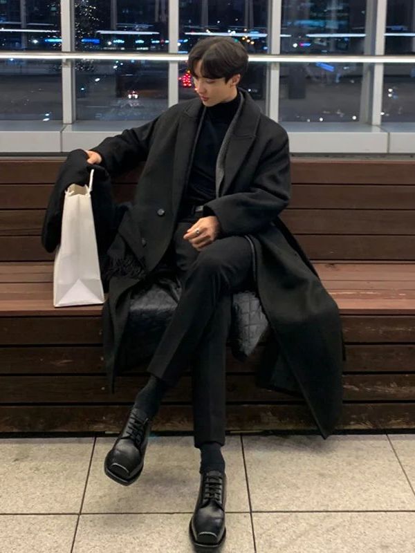 Abrigo informal holgado de est - Korean Girls Lifestyle reseña y precio