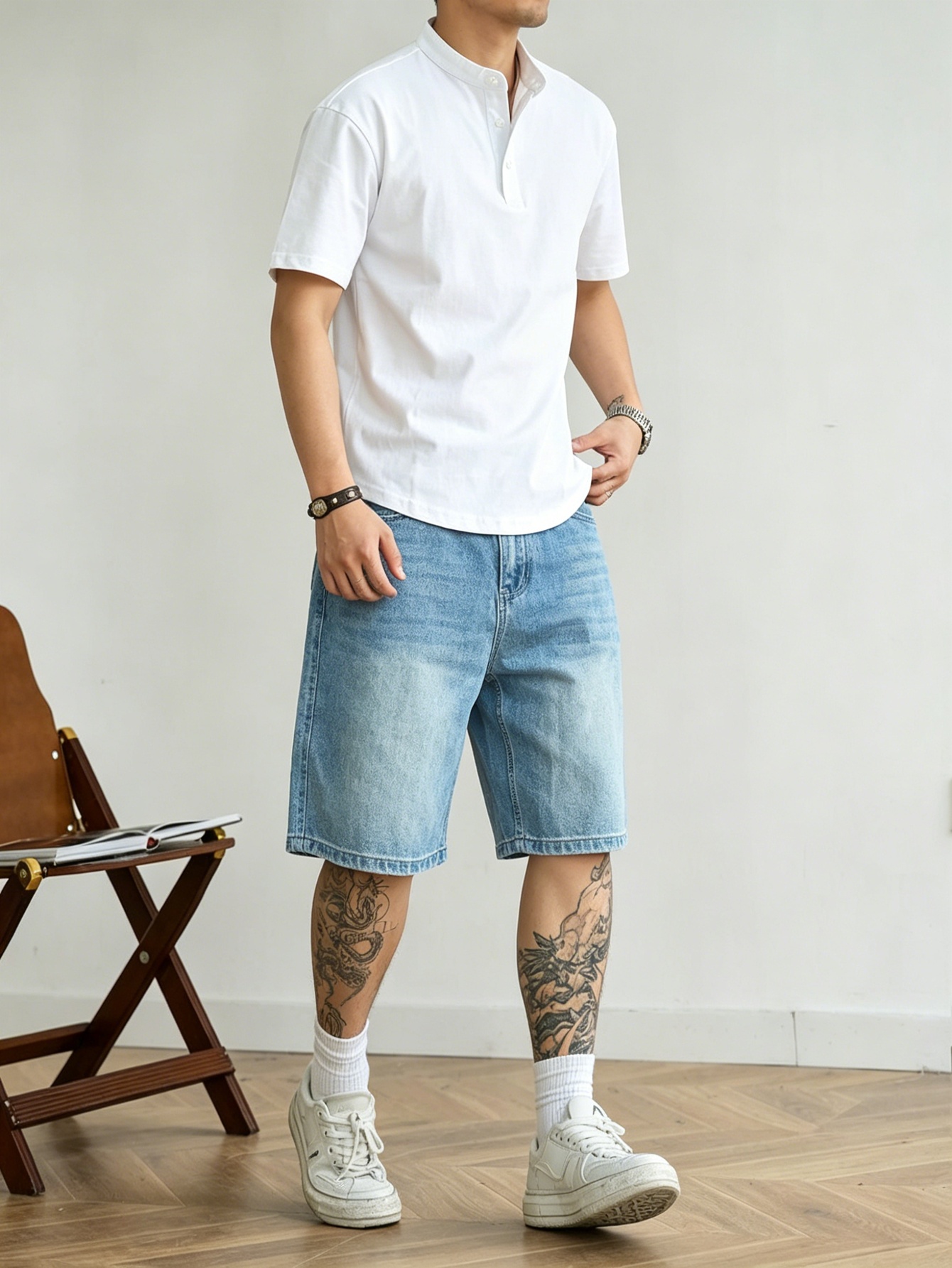 Pantalones cortos de mezclilla - Korean Men Lifestyle reseña y precio